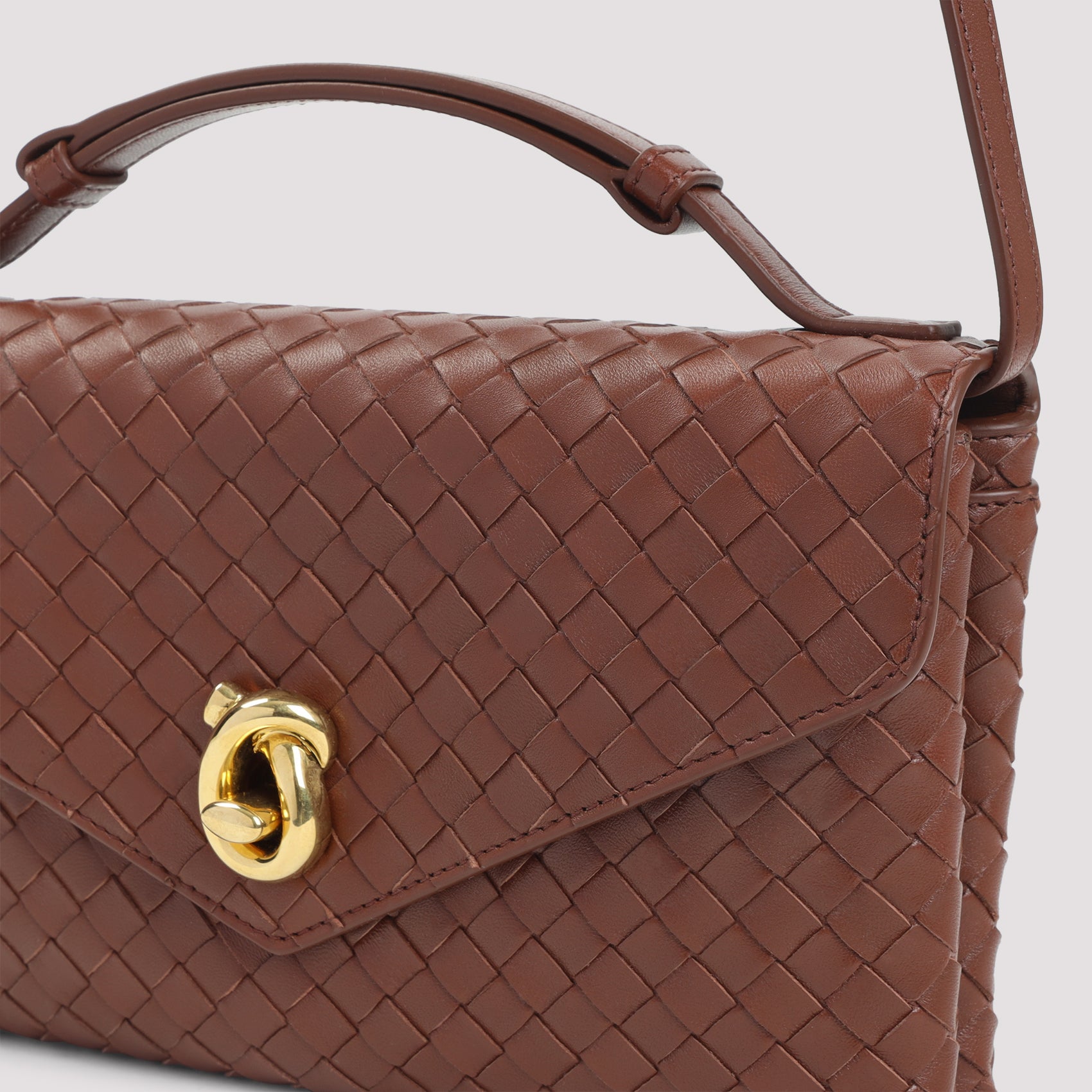 BOTTEGA VENETA Knot Lock Shoulder Mini Handbag 25CM x 16CM x 5.5CM