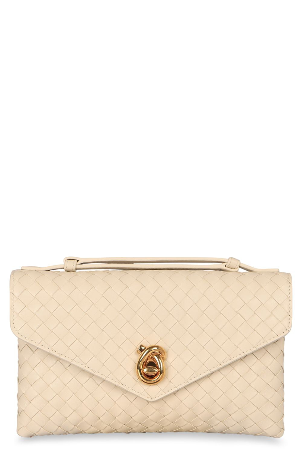 BOTTEGA VENETA Mini Knot Lock Leather Crossbody Handbag