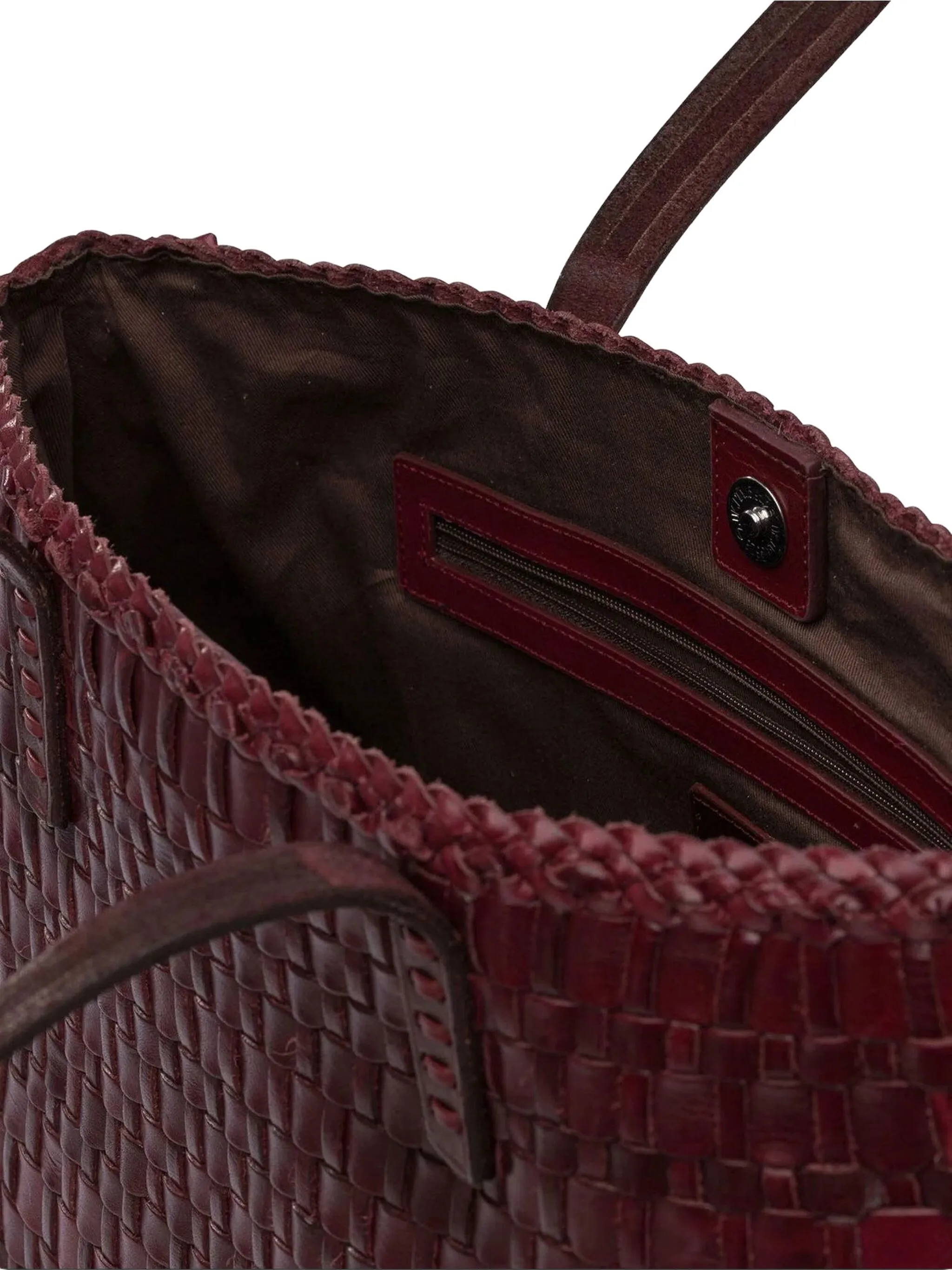 DRAGON DIFUSSION Handwoven Mini Handbag with Magnetic Closure - 35x25x12 CM