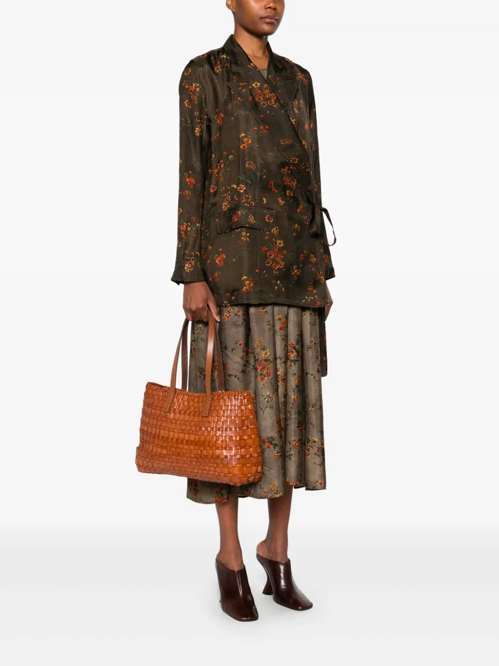 DRAGON DIFUSSION Handwoven Mini Handbag with Magnetic Closure - Dimensions: W 35 x H 25 x D 12 cm