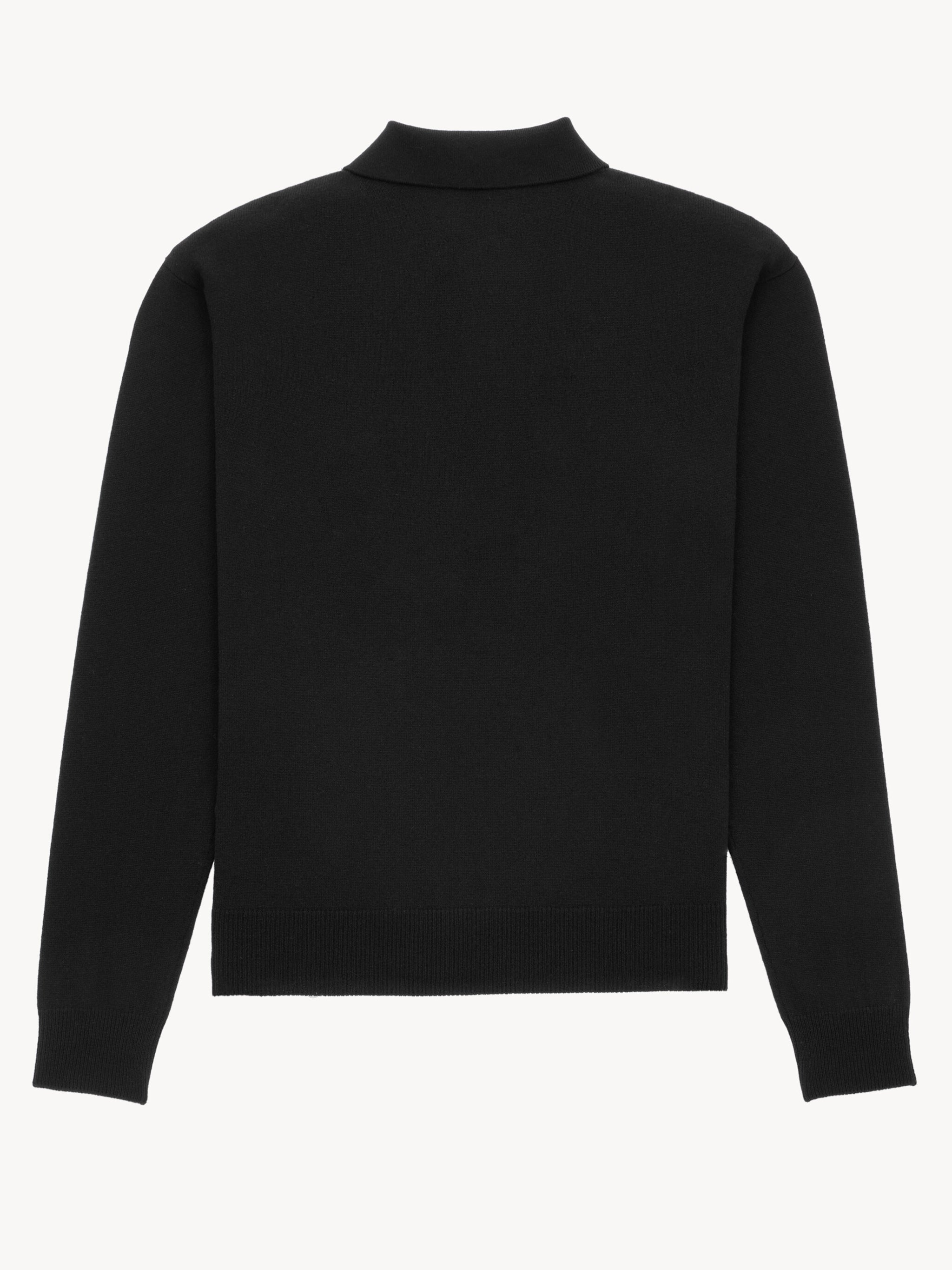SAINT LAURENT Men's Loose Fit Wool Polo Shirt