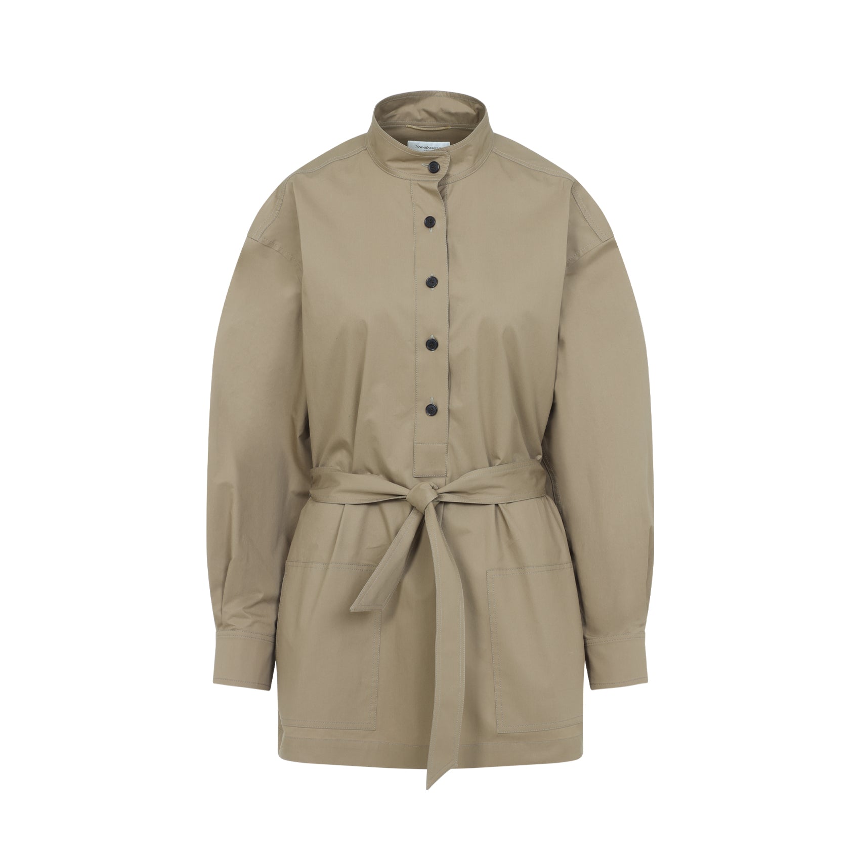 SAINT LAURENT Oversized Long Poplin Shirt for Women