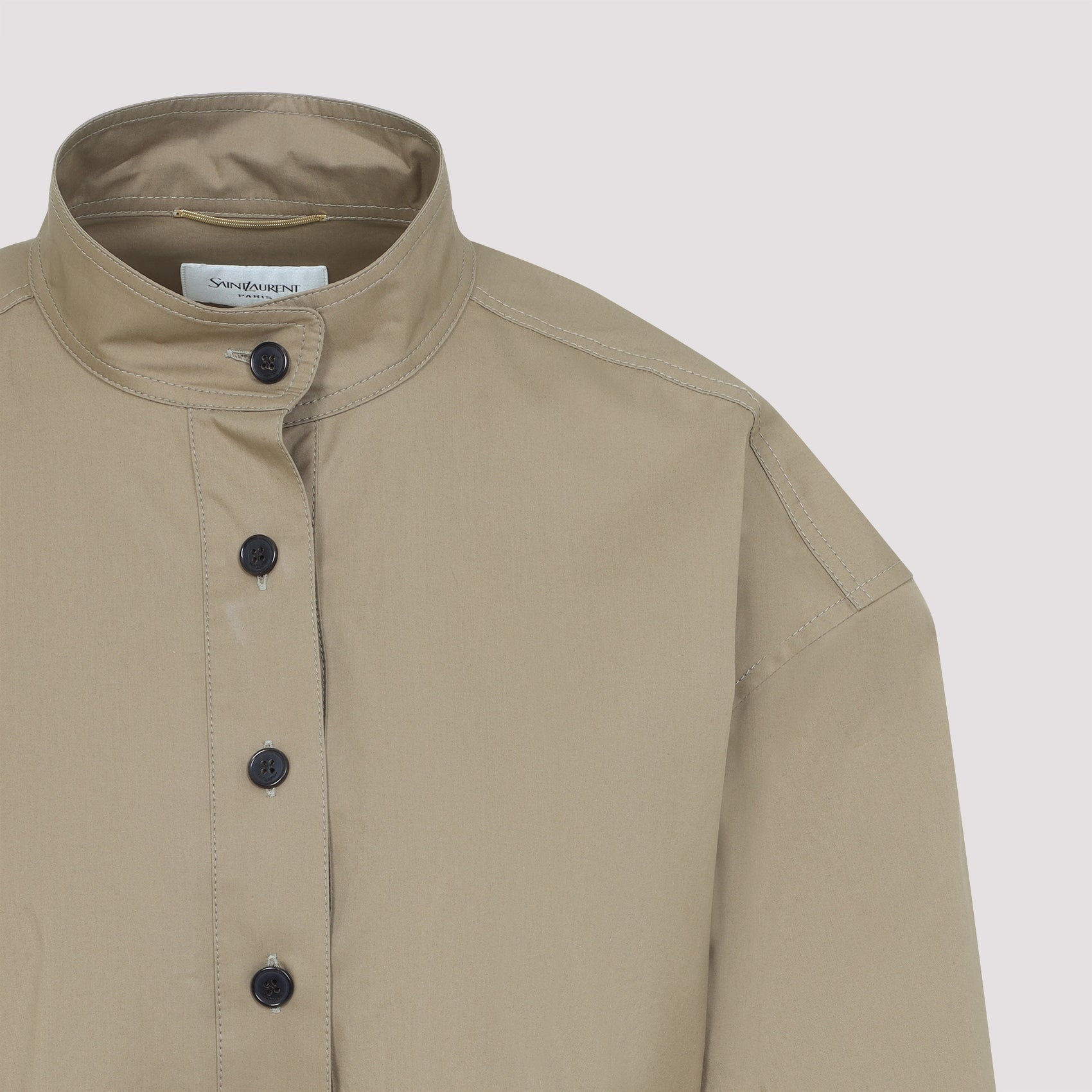 SAINT LAURENT Oversized Long Poplin Shirt for Women