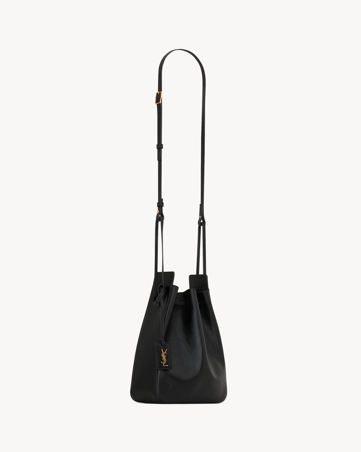 SAINT LAURENT Leather Bucket Handbag - 18x24x7cm