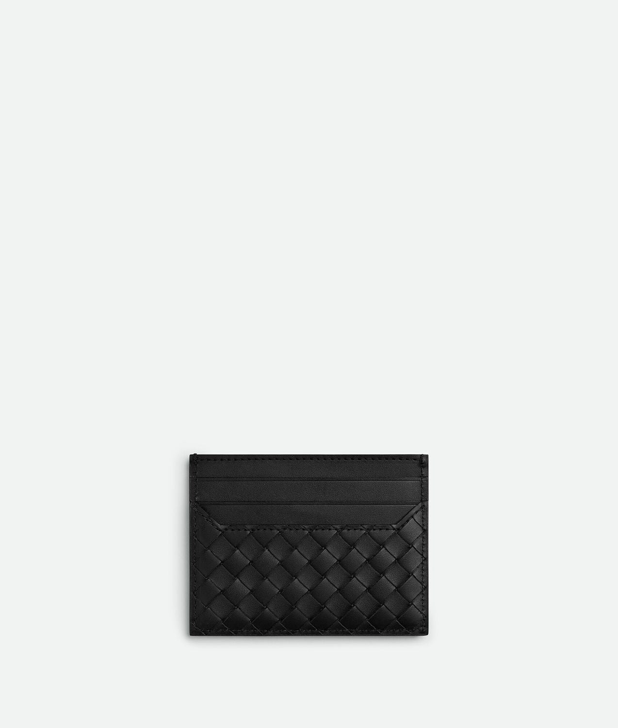 BOTTEGA VENETA Mini Woven Leather Card Holder