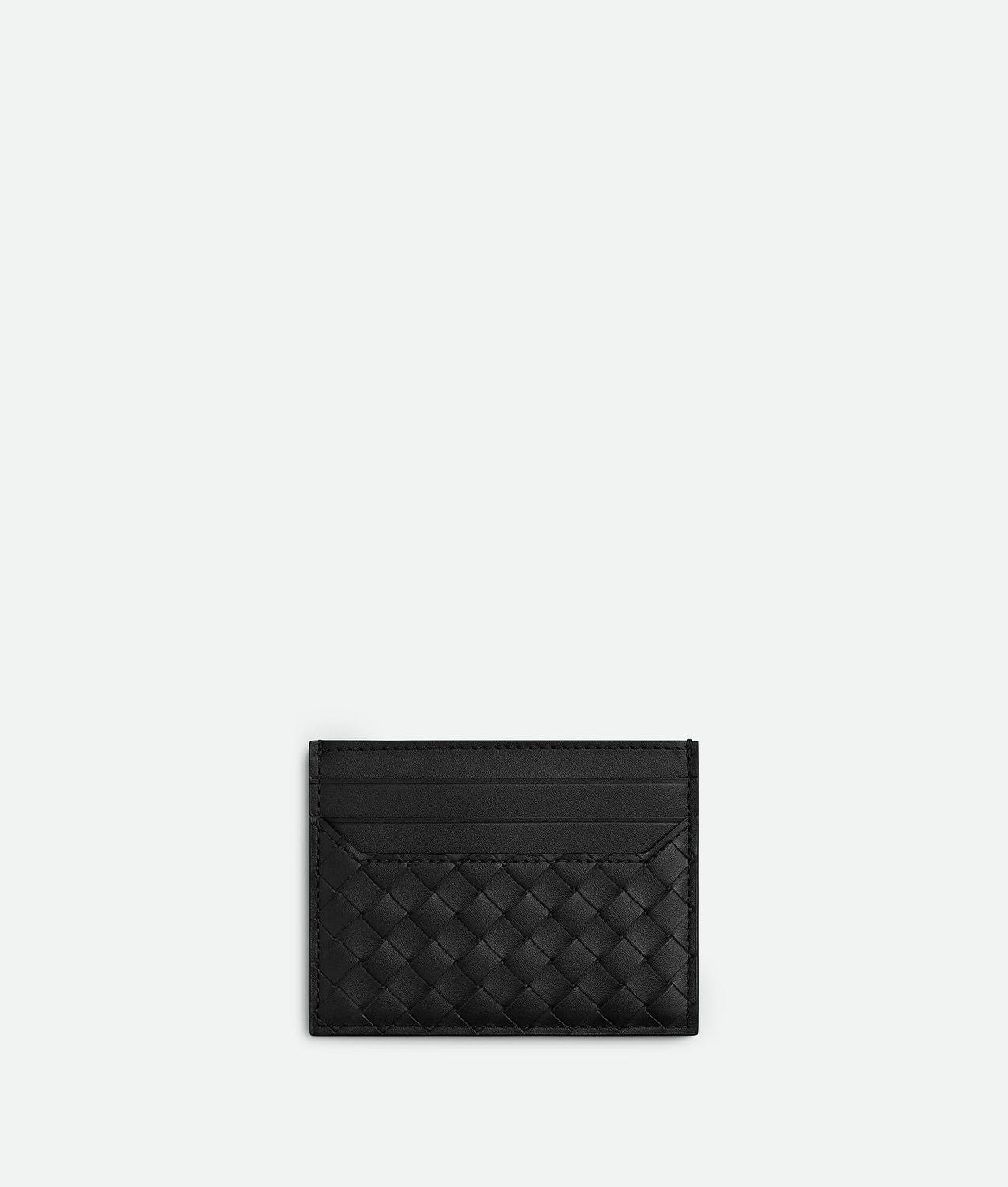 BOTTEGA VENETA Mini Woven Leather Card Holder