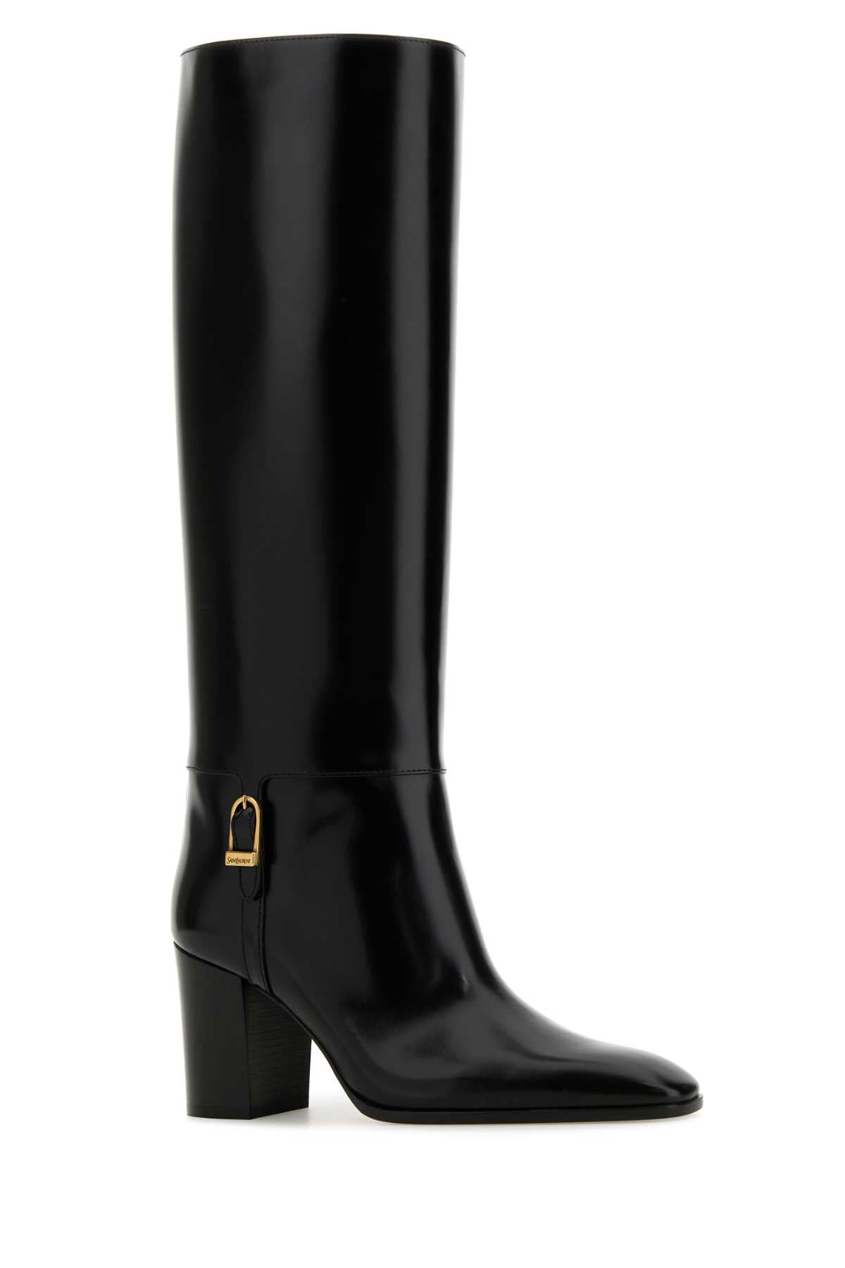 SAINT LAURENT Leather Julia 70 Boots