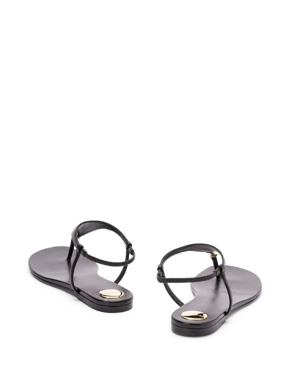 SAINT LAURENT Smooth Leather Cassandre Sandals for Women