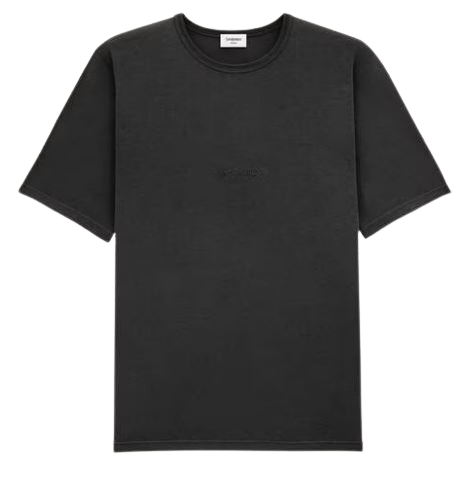 SAINT LAURENT Logo Embroidered Crewneck T-Shirt