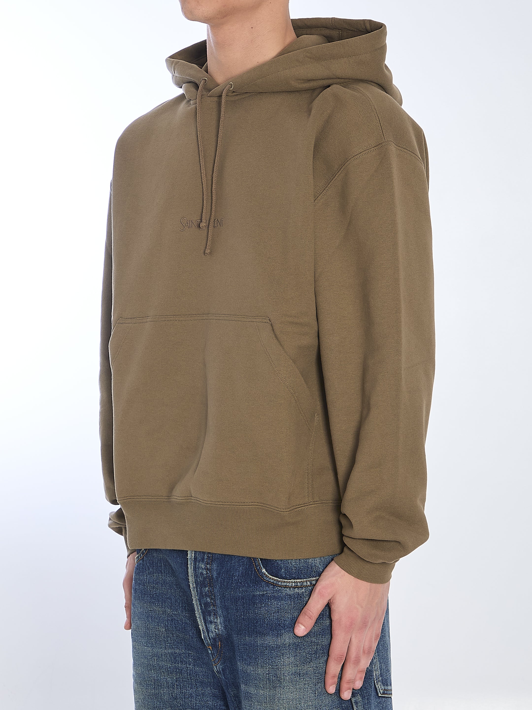 SAINT LAURENT Hooded Sweatshirt with Logo - Size L
