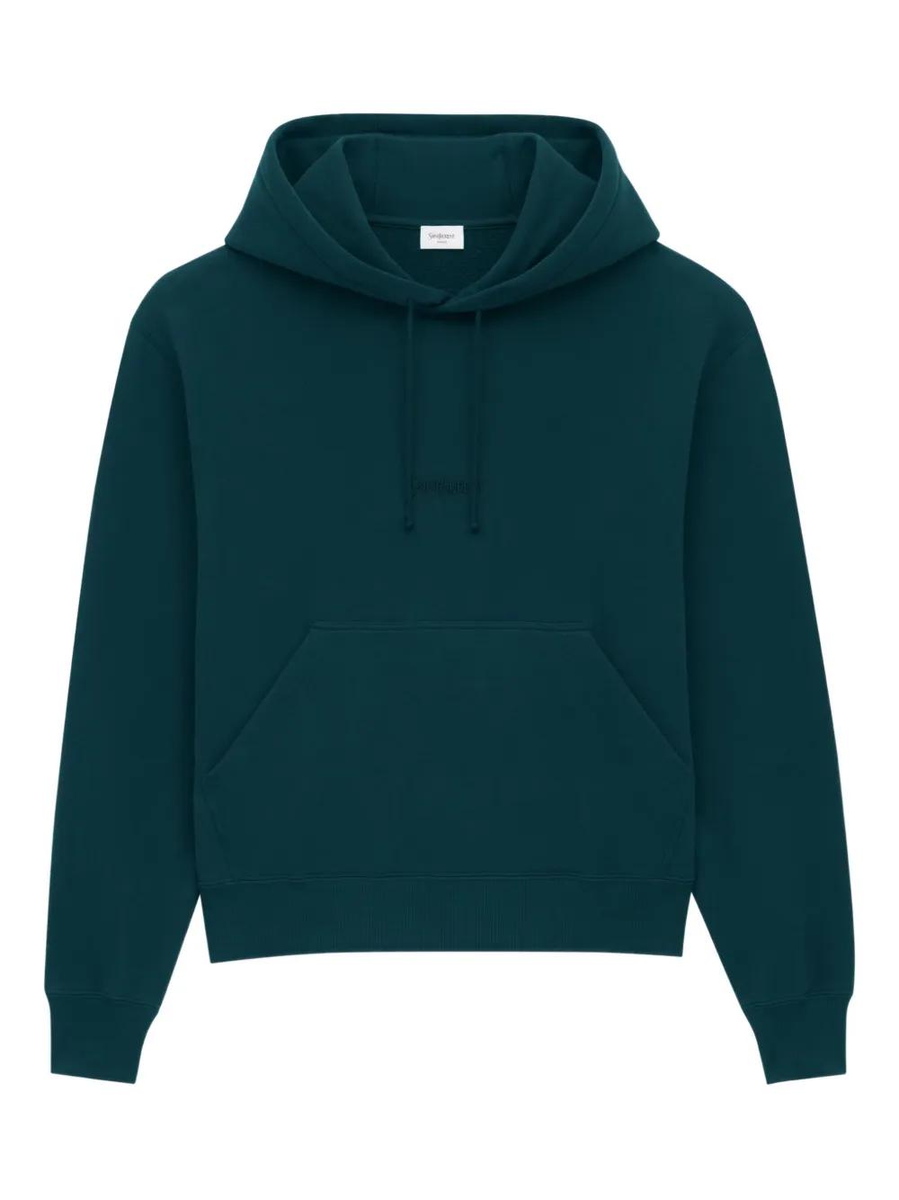 SAINT LAURENT Embroidered Logo Hoodie for Men - FW25 Collection