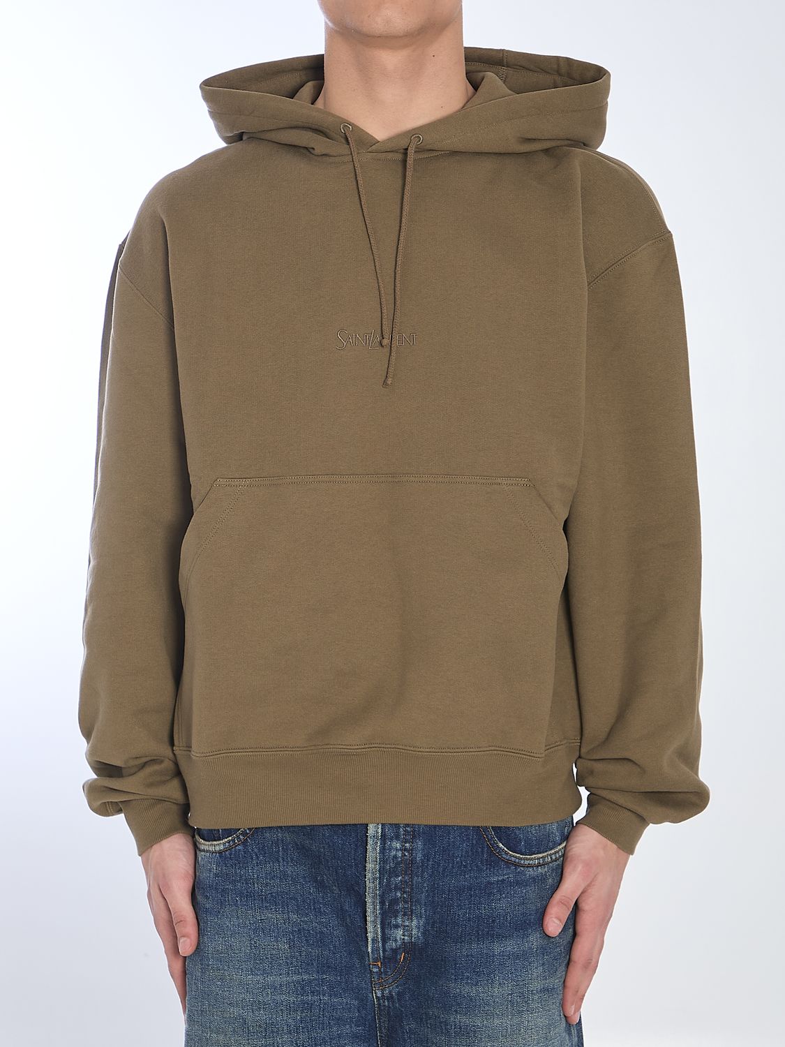 SAINT LAURENT Cotton Hoodie with Logo - Size L