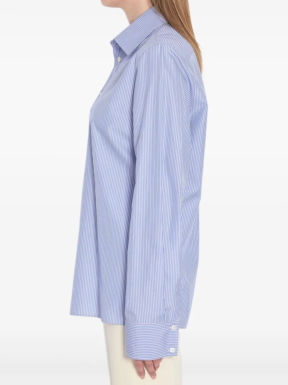 SAINT LAURENT Embroidered Hem Shirt - Size 38