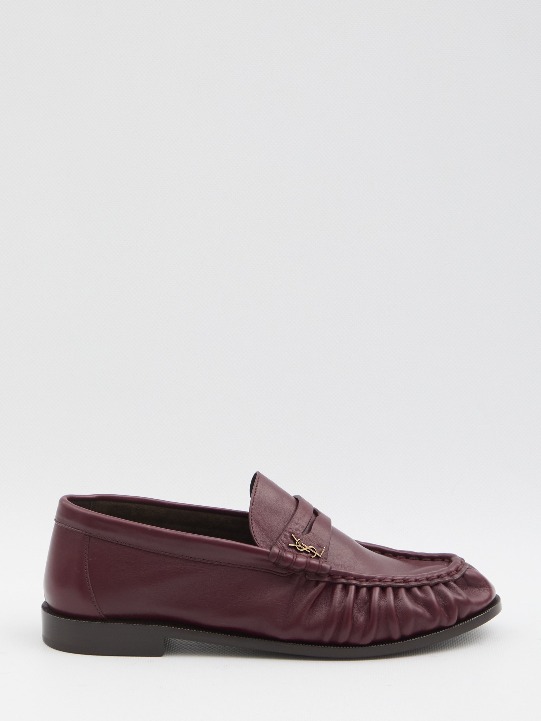 SAINT LAURENT Leather Moccasin Loafer for Women