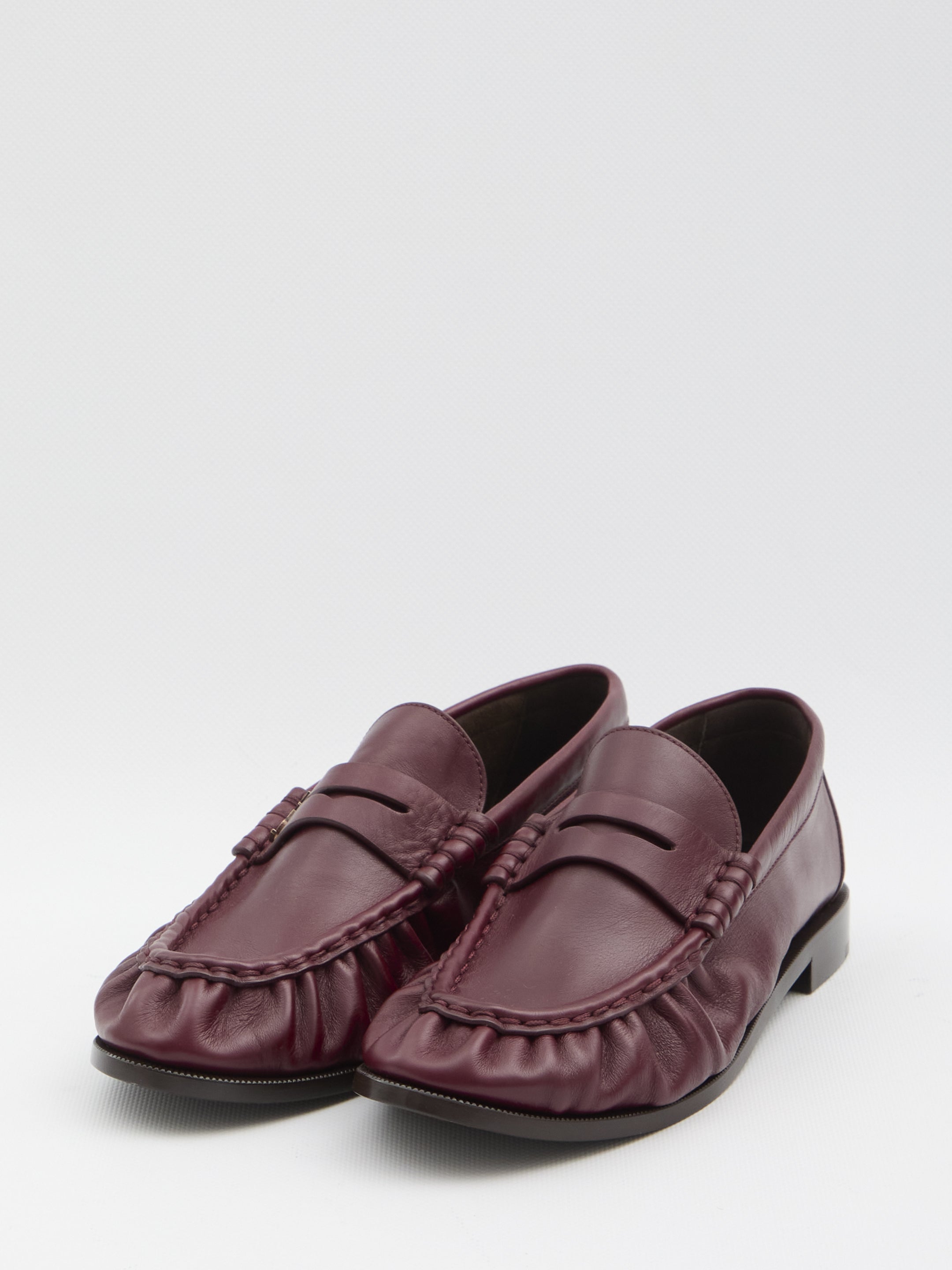 SAINT LAURENT Leather Moccasin Loafer for Women