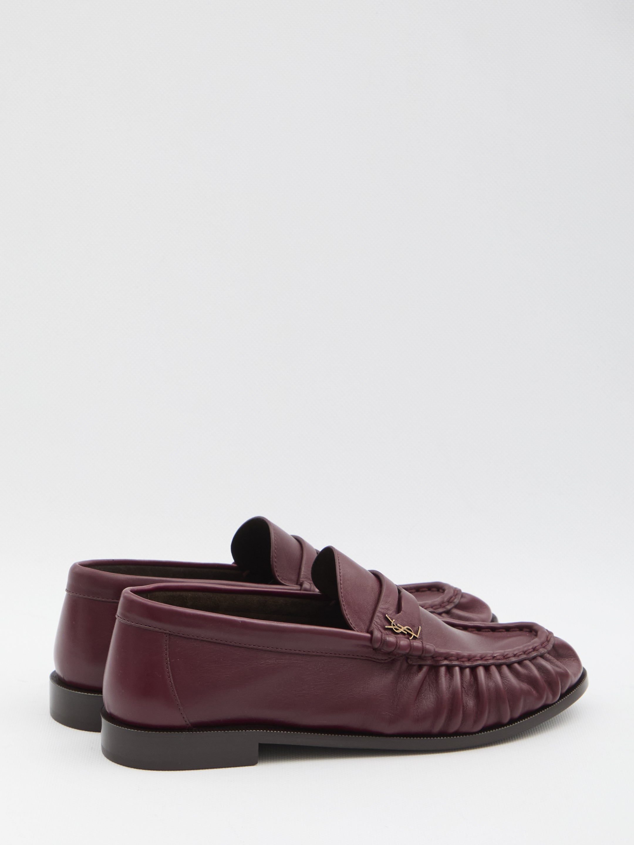 SAINT LAURENT Leather Moccasin Loafer for Women