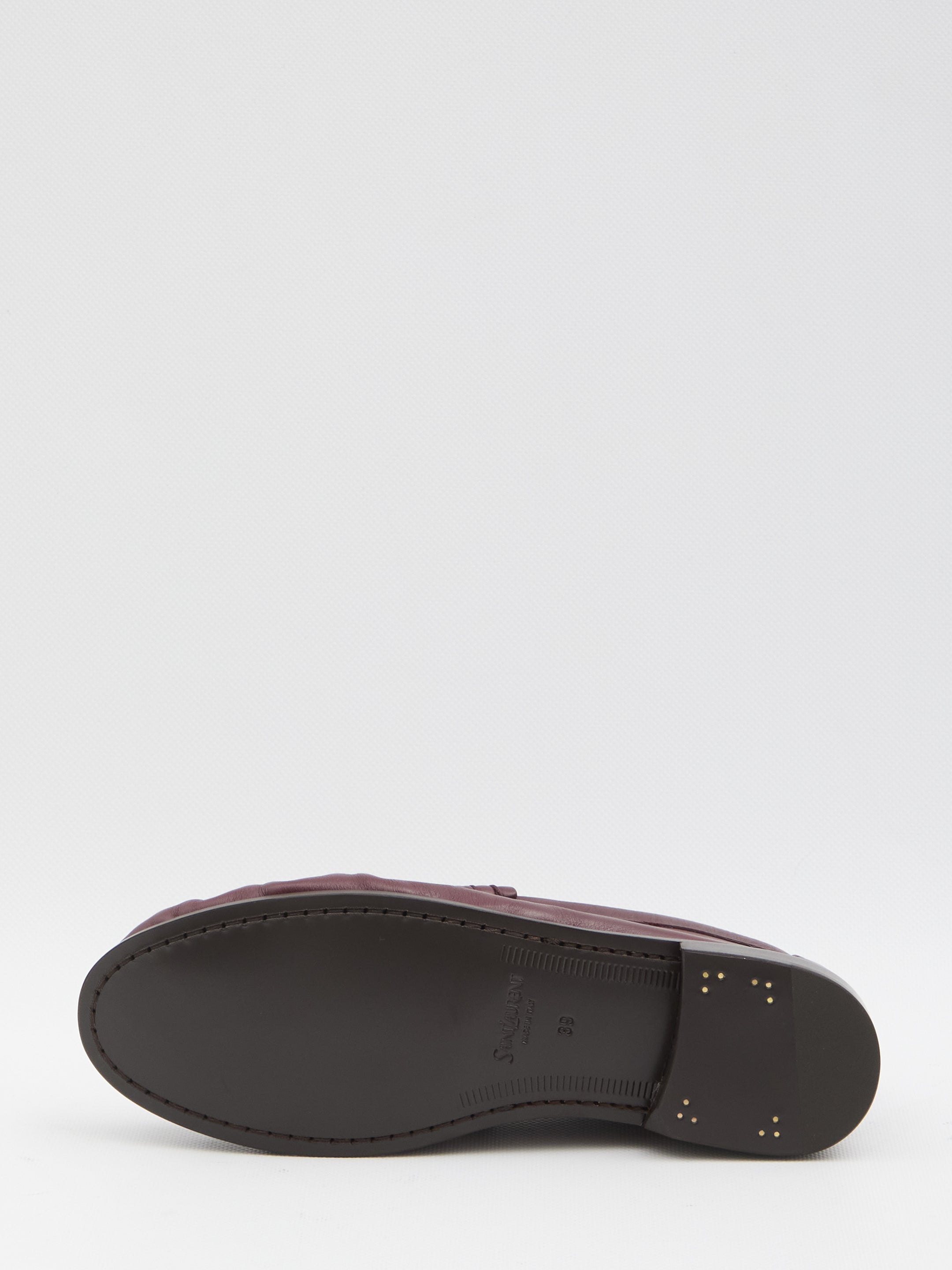 SAINT LAURENT Leather Moccasin Loafer for Women