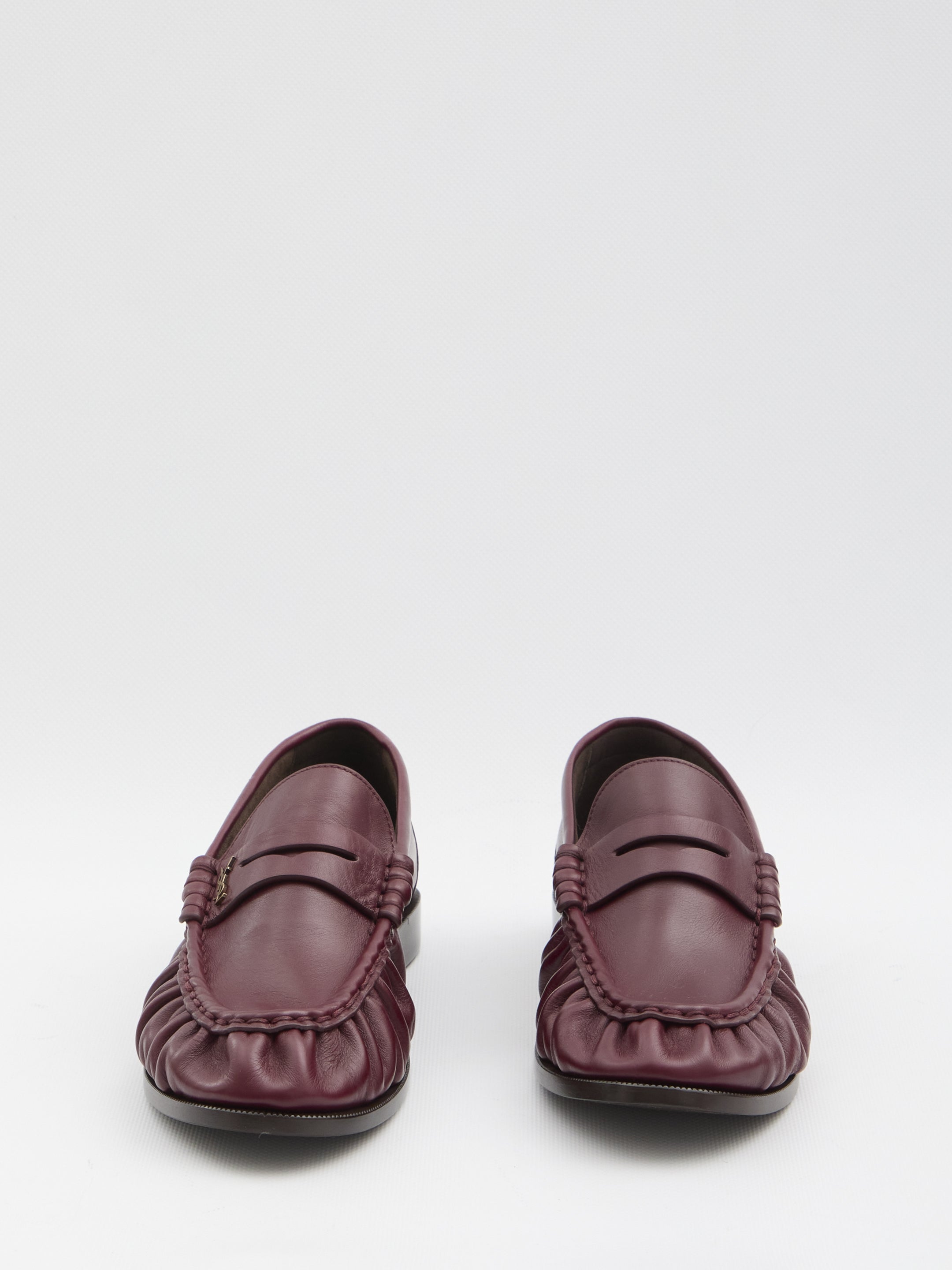 SAINT LAURENT Leather Moccasin Loafer for Women