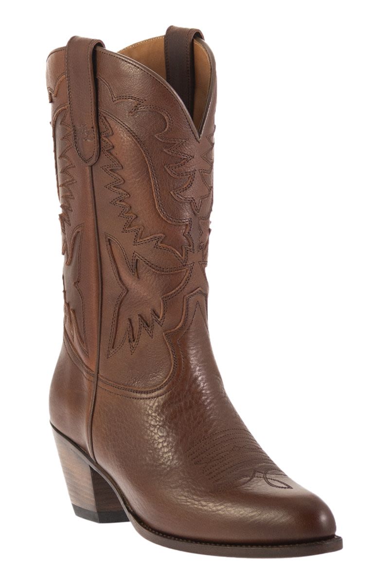 POLO RALPH LAUREN Leather Cowboy Boots - 7.1cm Heel Height