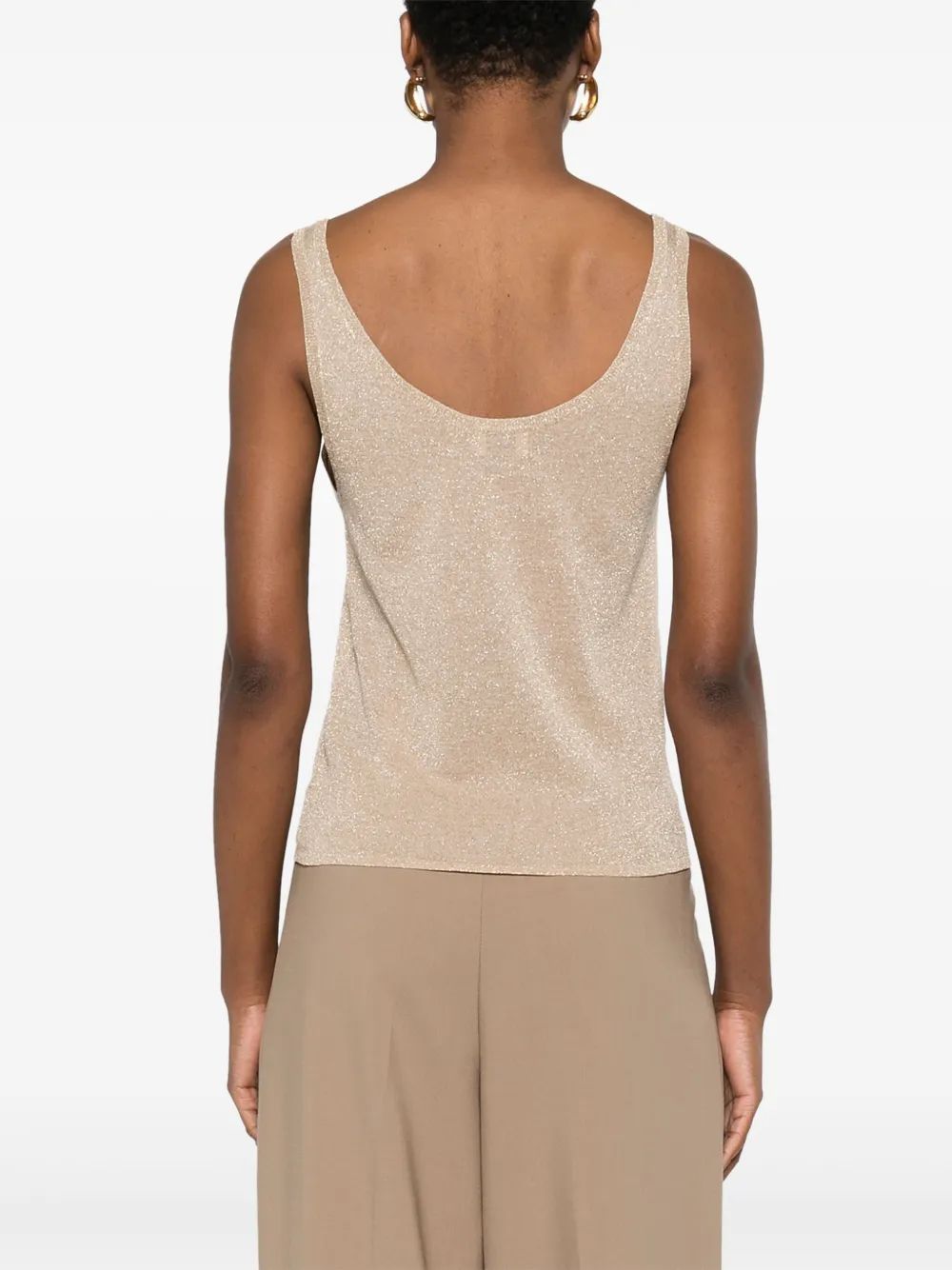 SAINT LAURENT Lurex Knit Tank Top - Women's Size S