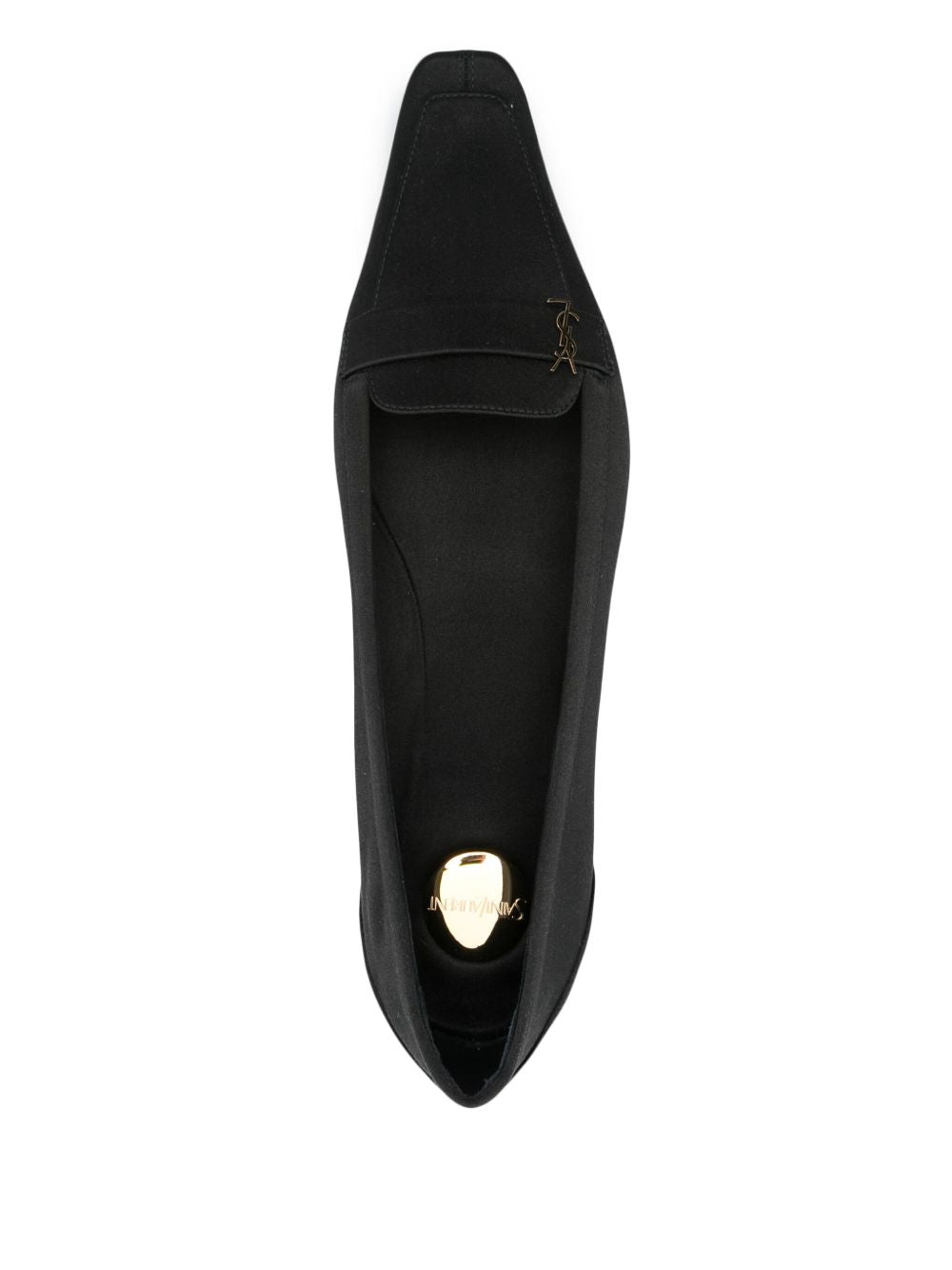 SAINT LAURENT Crepe Satin Poppy Ballerina Flats