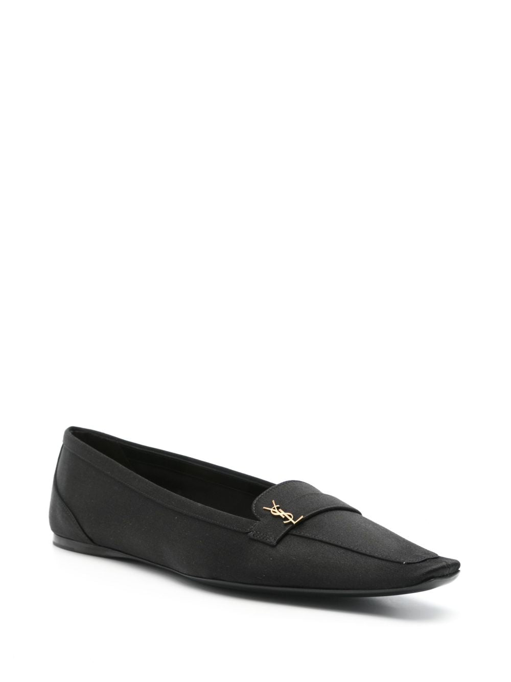 SAINT LAURENT Crepe Satin Poppy Ballerina Flats