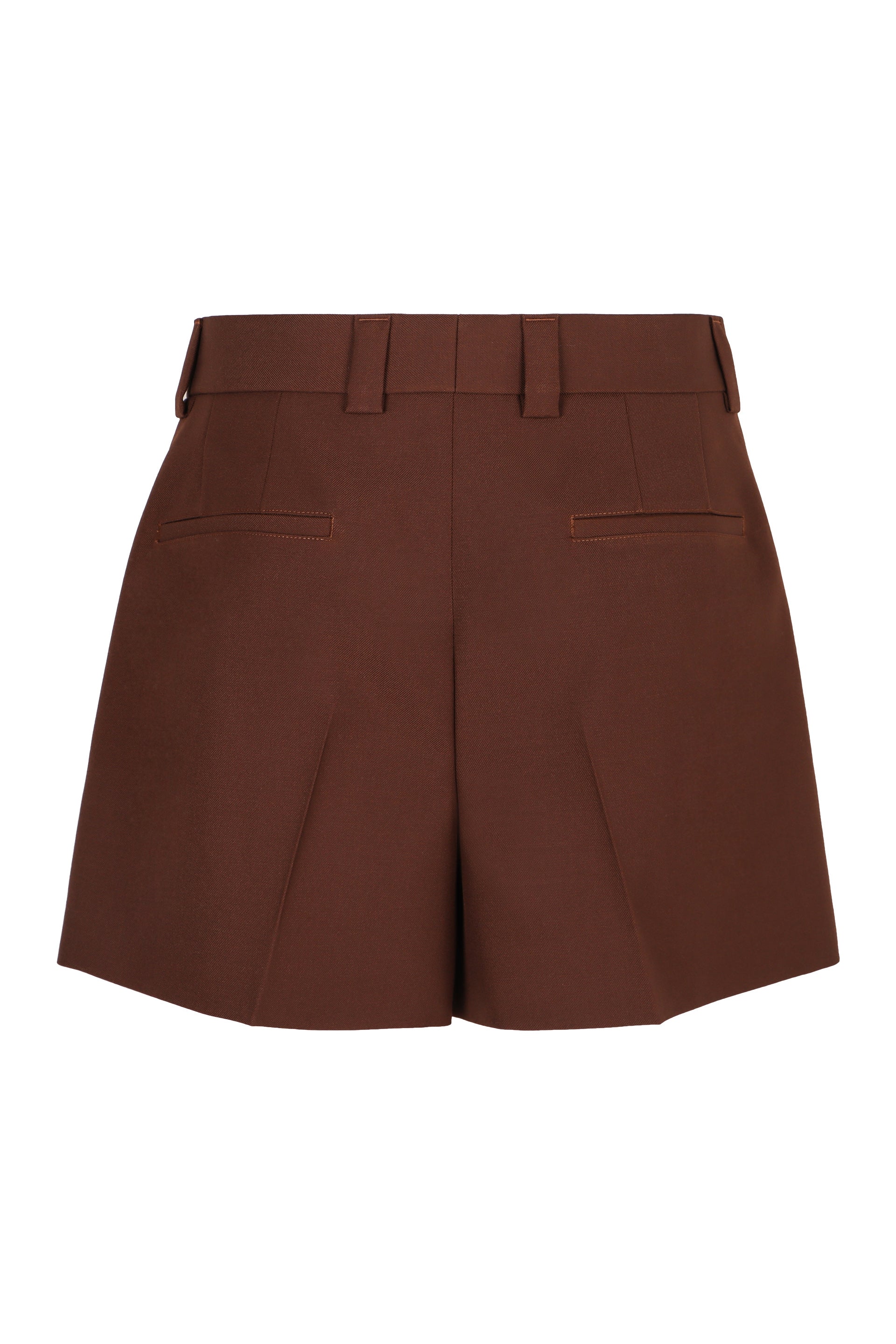 GUCCI Men's Wool Shorts with Wide Front Pleats