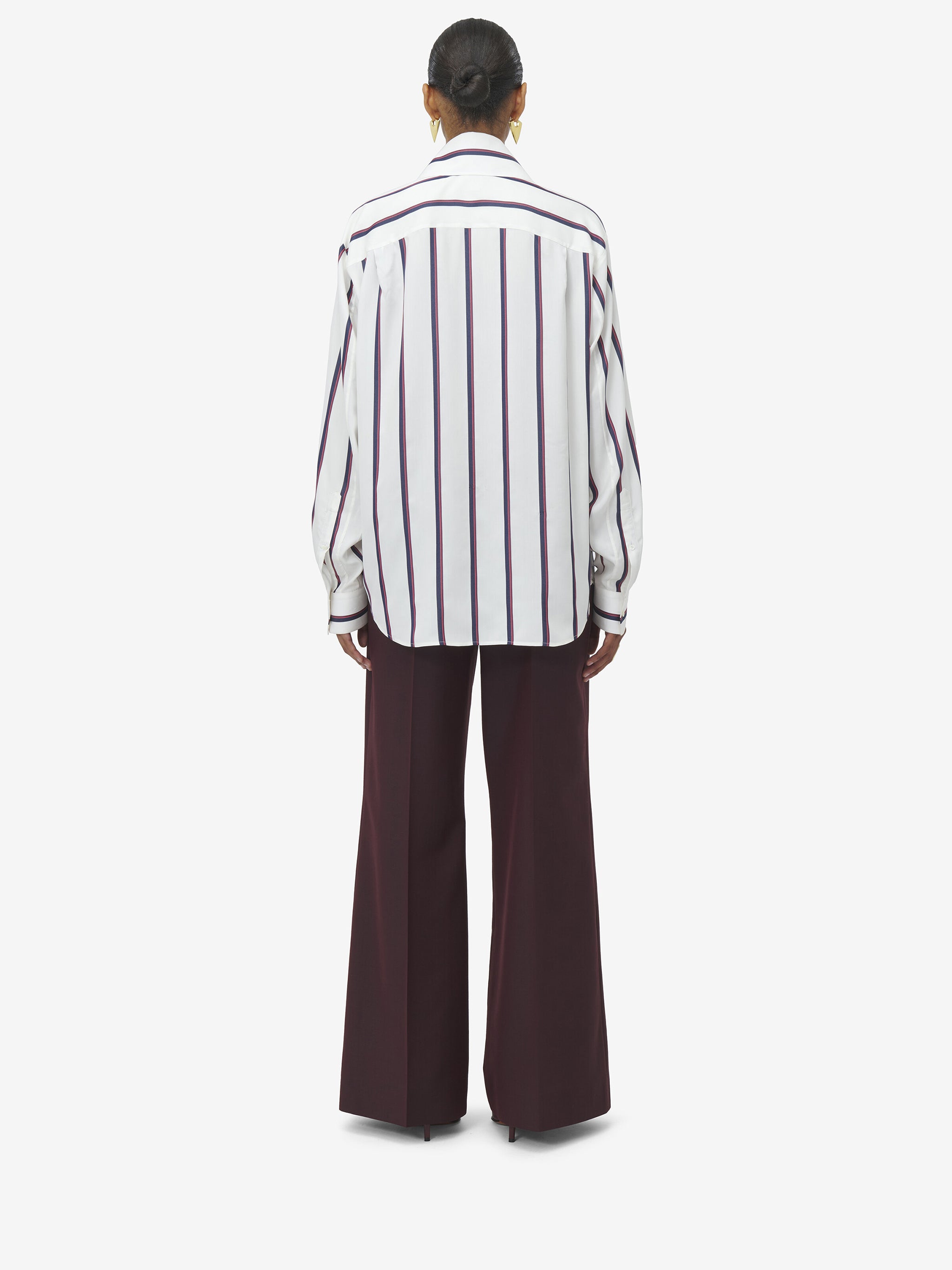 ALEXANDER MCQUEEN College Stripe Silk Shirt for Women