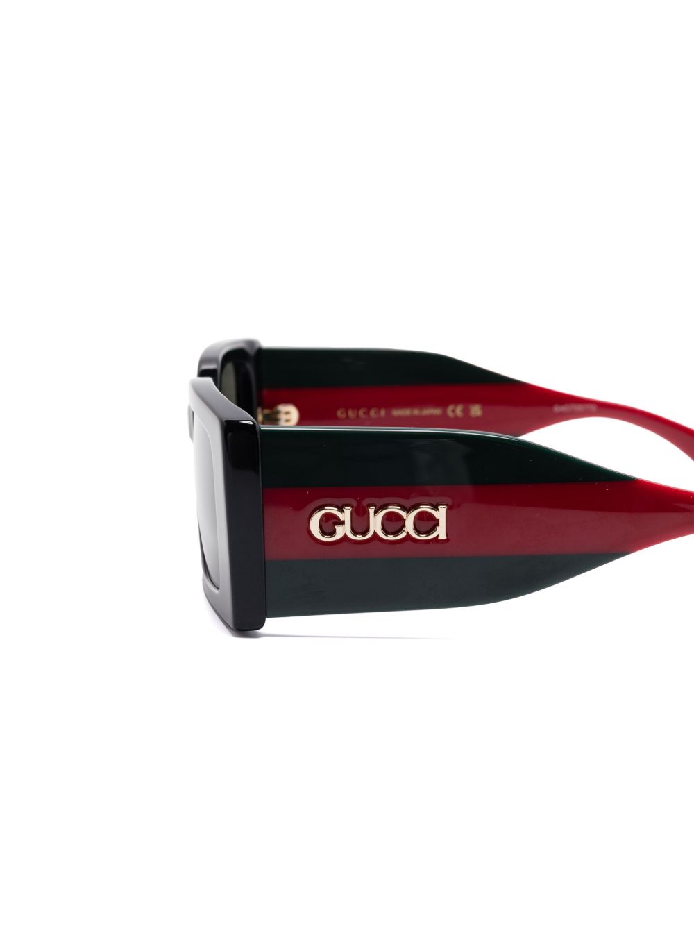 GUCCI Rectangular Sunglasses with Distinctive Temples - 13.5CM Temple Length