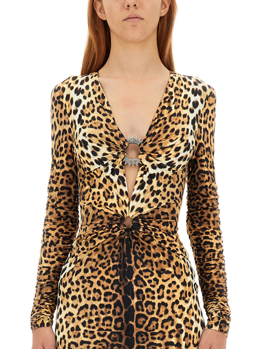 ROBERTO CAVALLI Bodycon Mini Dress - Size 40