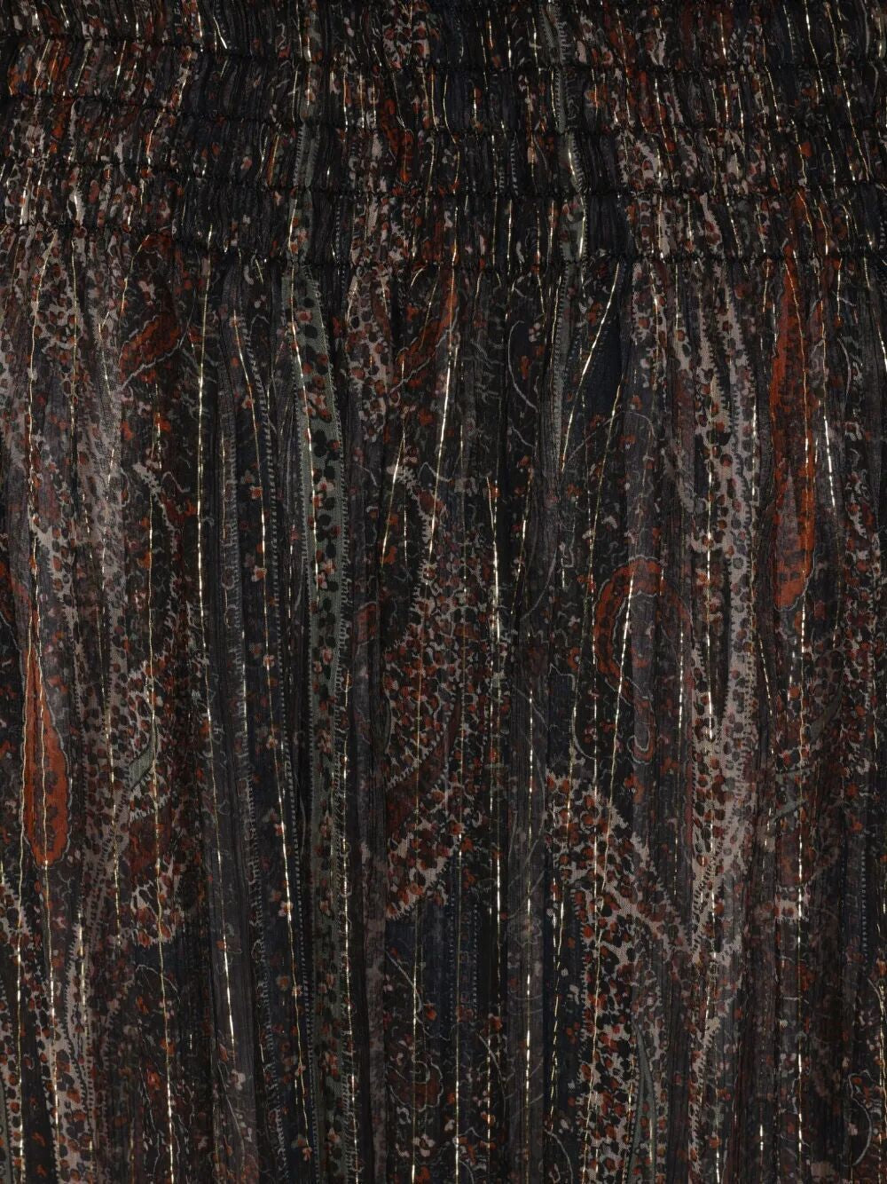 SAINT LAURENT Silk Lurex Mini Dress with Paisley Motif