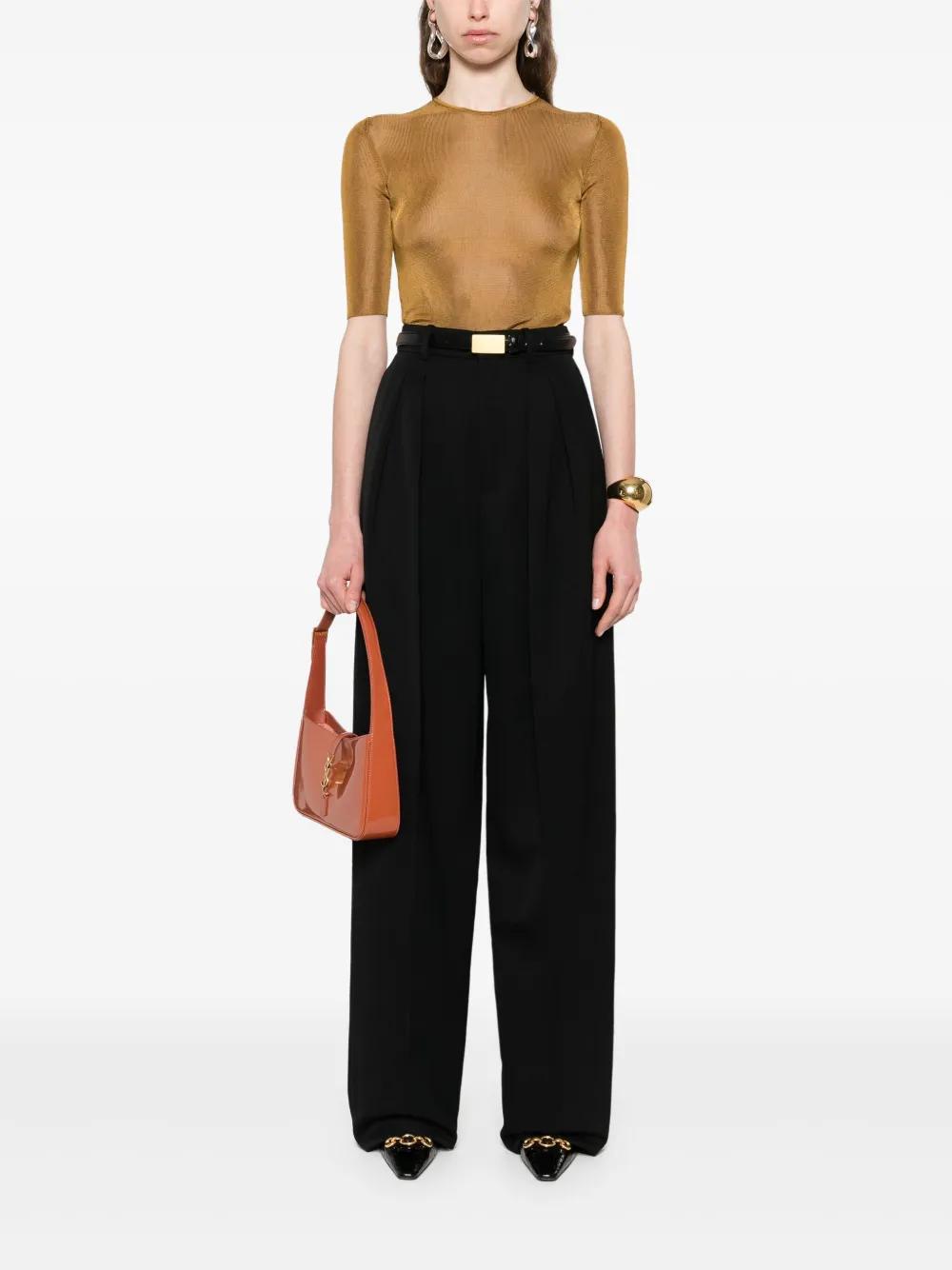 SAINT LAURENT Slim Fit Viscoe Top - Size S