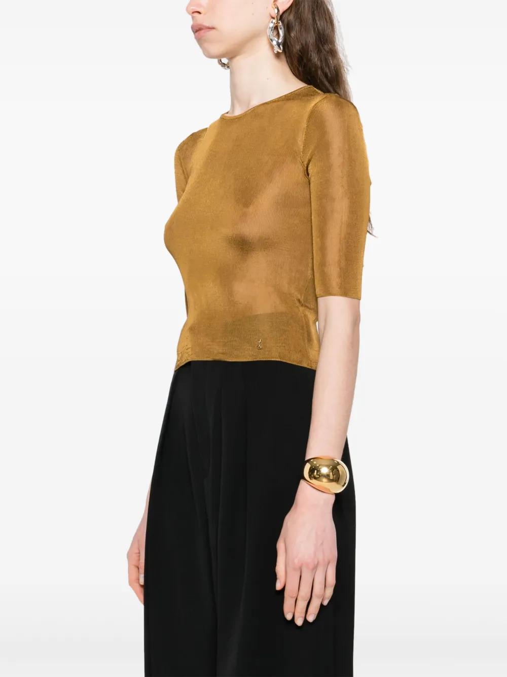 SAINT LAURENT Slim Fit Viscoe Top - Size S