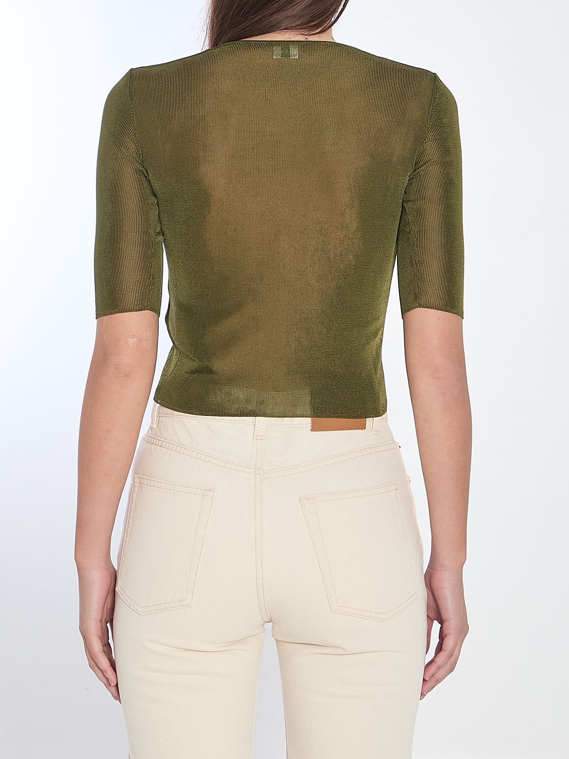 SAINT LAURENT Semi-Sheer Knit Top for Women