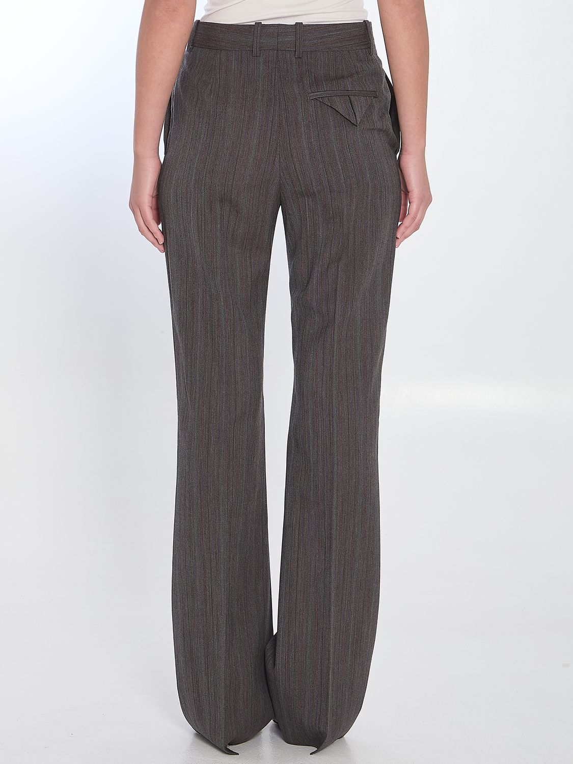 BOTTEGA VENETA Wool Trousers with Thin Stripes - Size 38