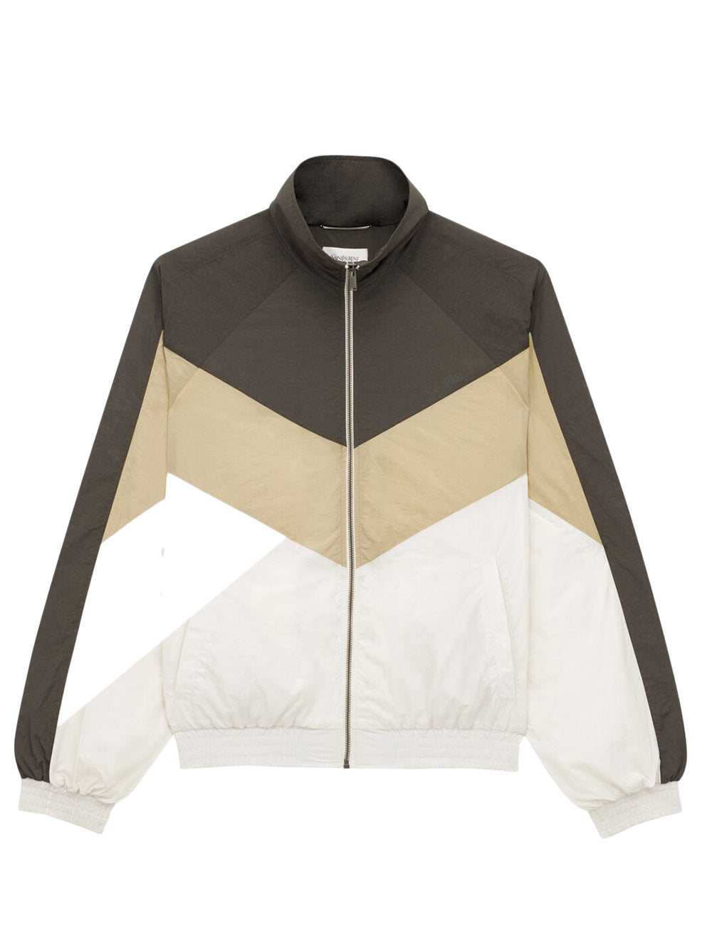 SAINT LAURENT Men's High Collar Wrinkled Nylon Blouson