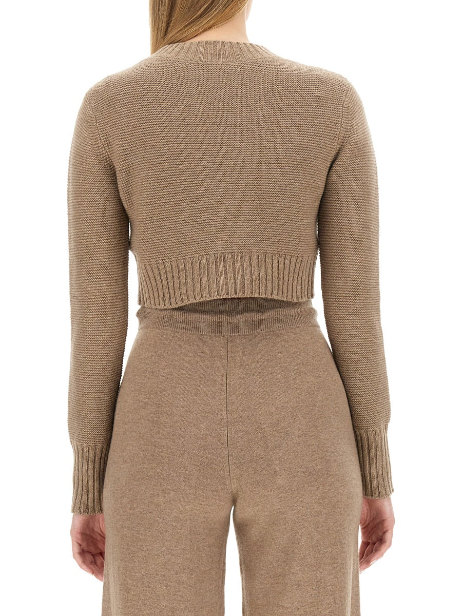 MAX MARA Cropped Cashmere Shirt - Mini Fit