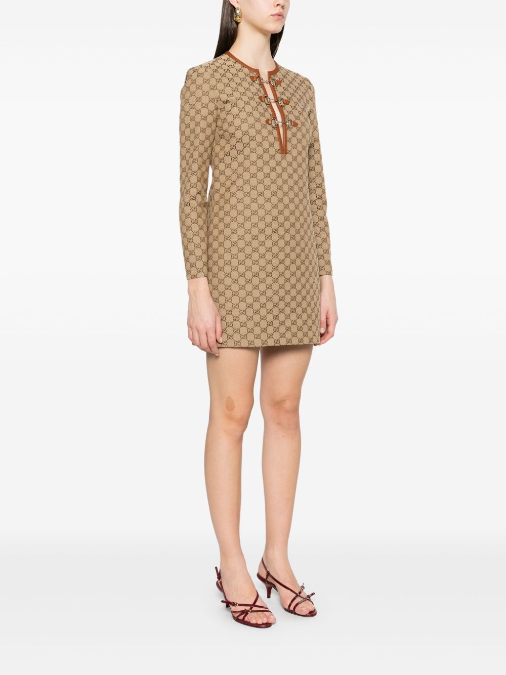 GUCCI Cotton Midi Dress with Concealed Fastening - Women