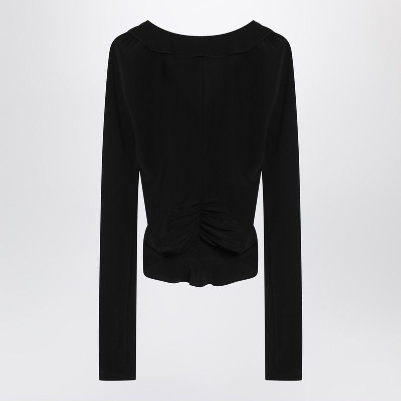 SAINT LAURENT Ruffled Silk Blouse for Women