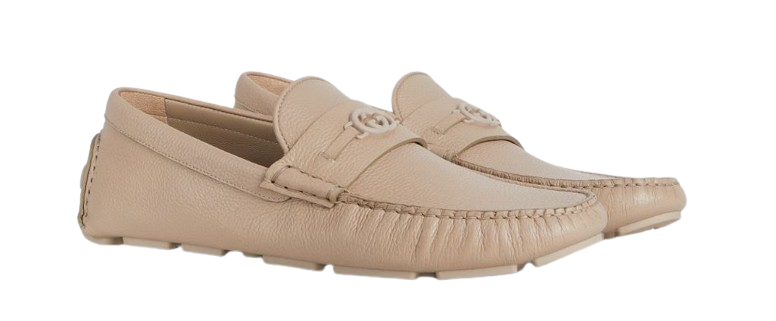 GUCCI Interlocking G Logo Leather Loafers