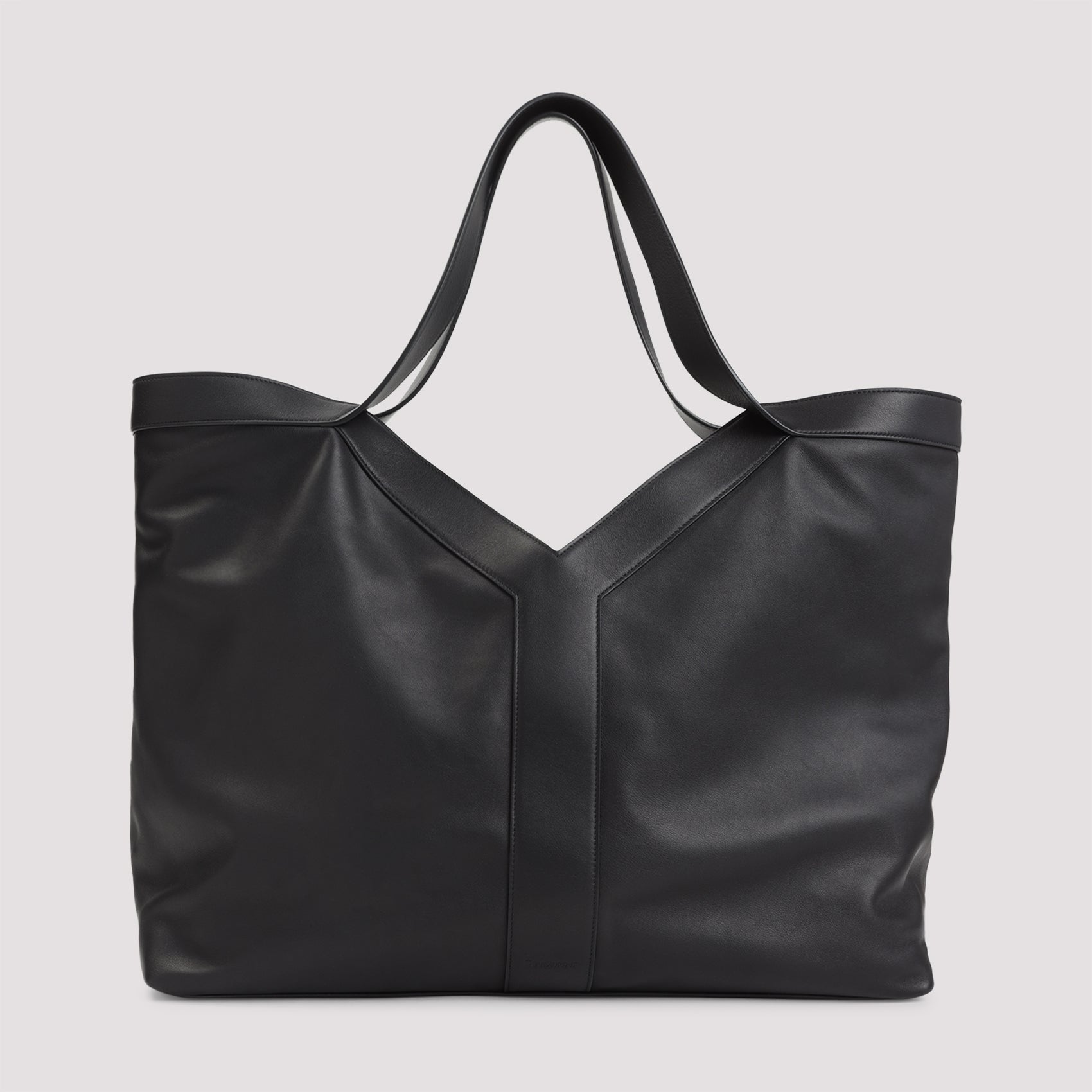 SAINT LAURENT Large Leather Shopper Handbag