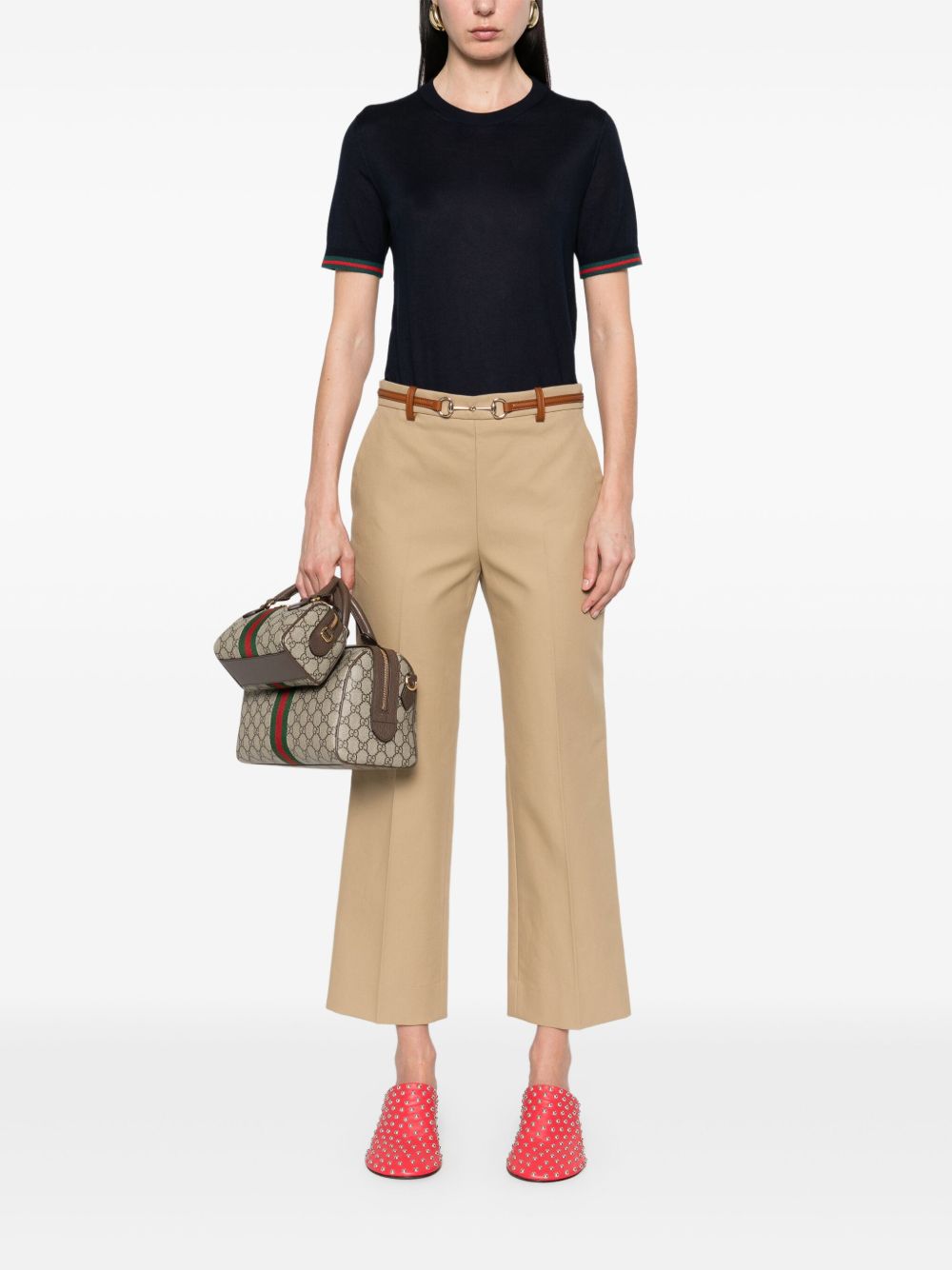GUCCI Cashmere and Silk Crew Neck Top
