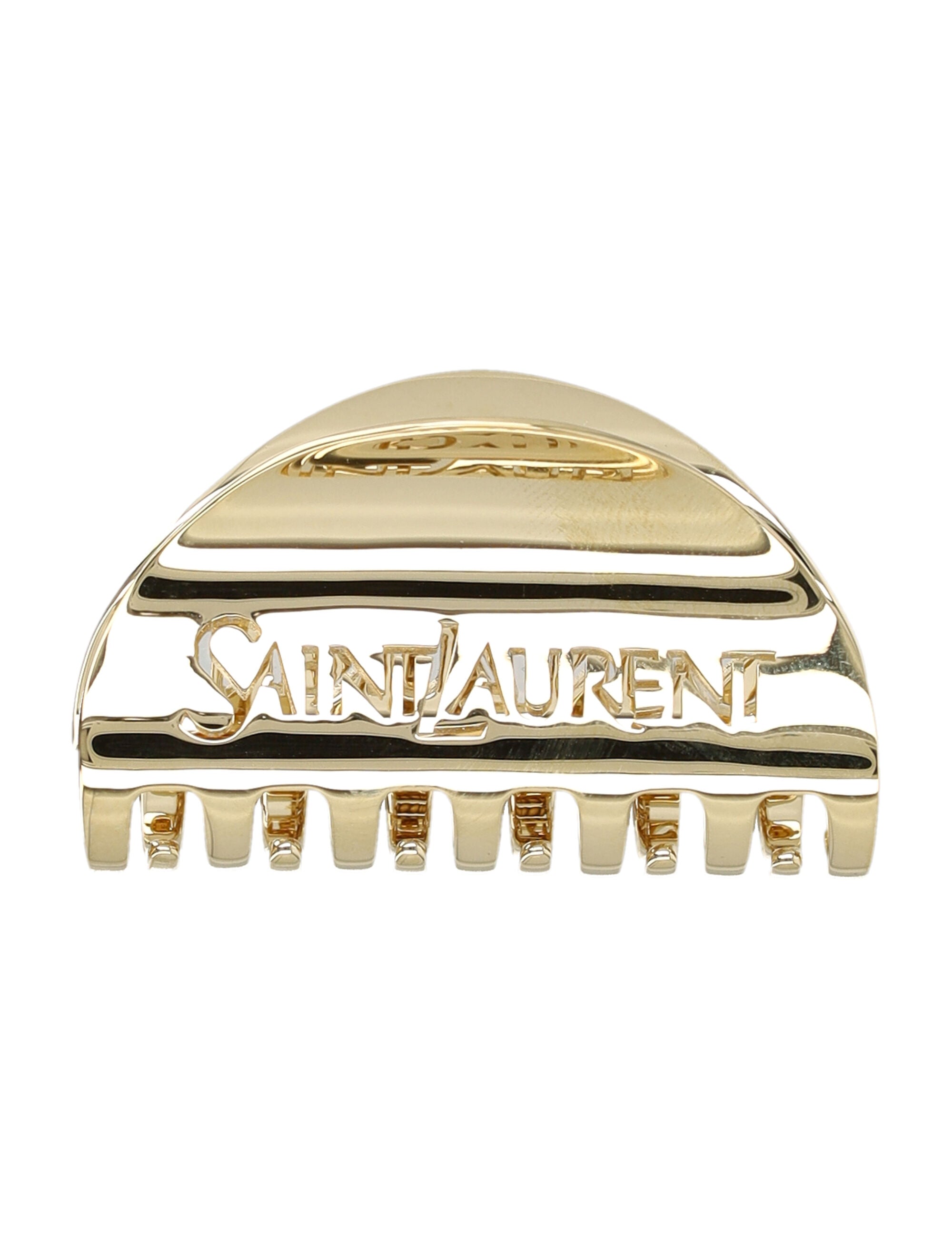 SAINT LAURENT Crescent-Shaped Metal Hair Clip - 5 cm