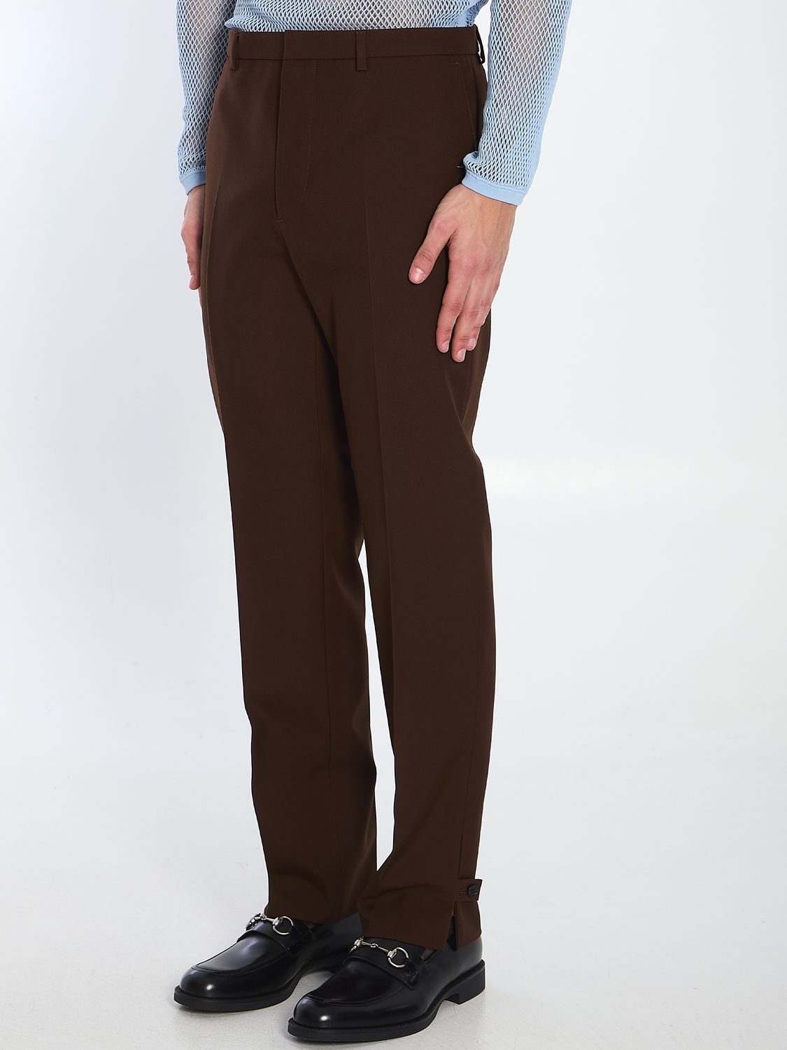 GUCCI Wool Twill Trousers - Size IT 48