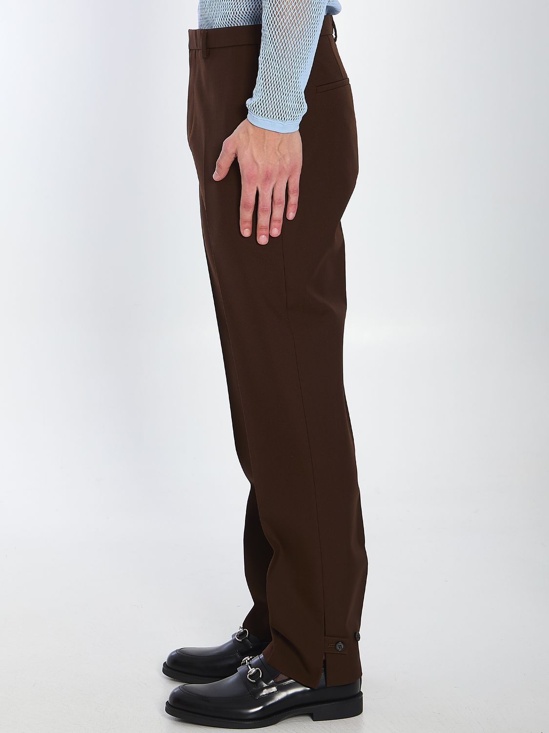 GUCCI Wool Twill Trousers - Size IT 48