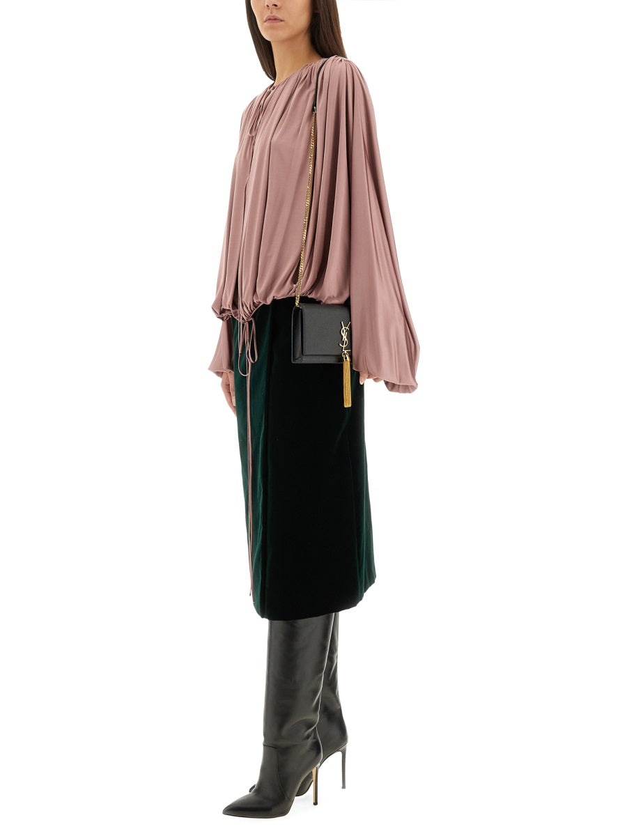 SAINT LAURENT Fluid Knit Blouse - Size 34 FR