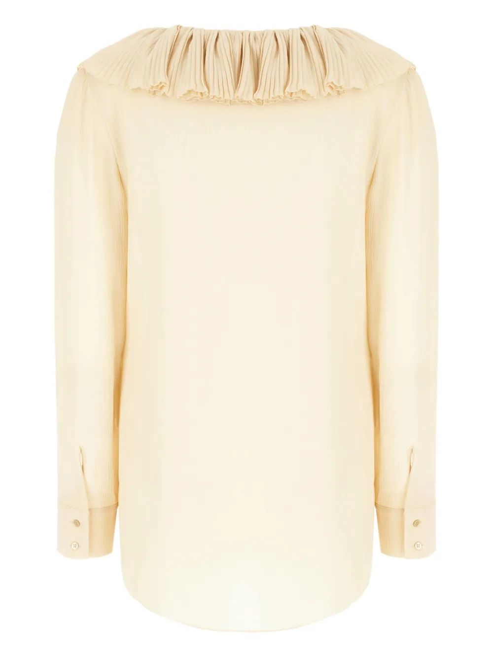 SAINT LAURENT Ruffled V-Neck Blouse for Women