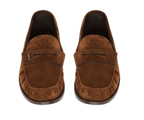 SAINT LAURENT Elegant Suede Laurent Loafer for Women