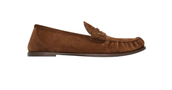 SAINT LAURENT Elegant Suede Laurent Loafer for Women
