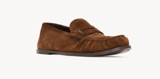 SAINT LAURENT Suede Laurent Moccasin for Men